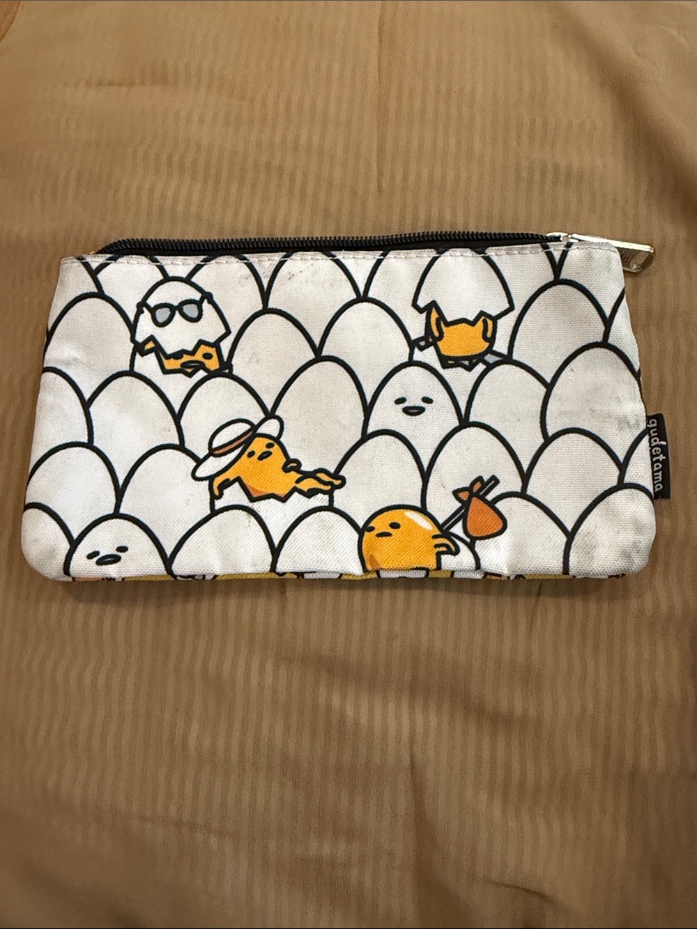 Gudetama Yellow Cartoon Zip Pouch - Picture 2 of 3